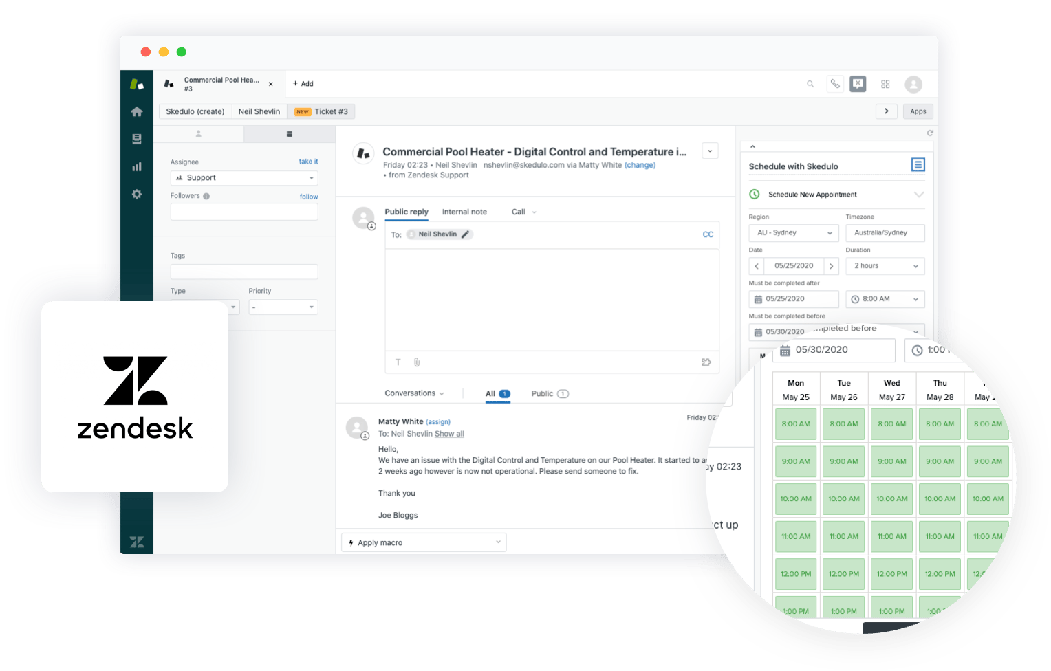 Schedule your deskless workforce directly from Zendesk