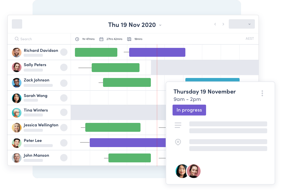 Skedulo's Scheduling Interface
