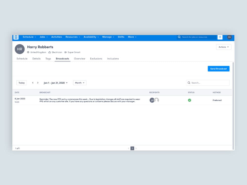 Broadcasts Console screenshot 2