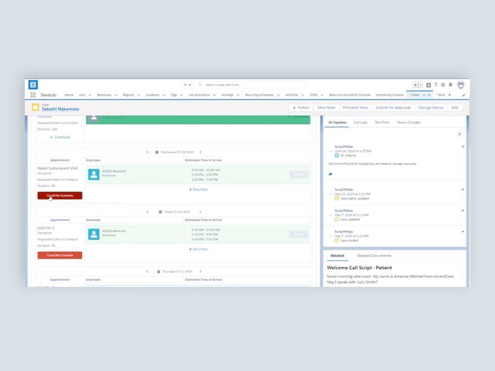 Scheduling Exception Console screenshot 3
