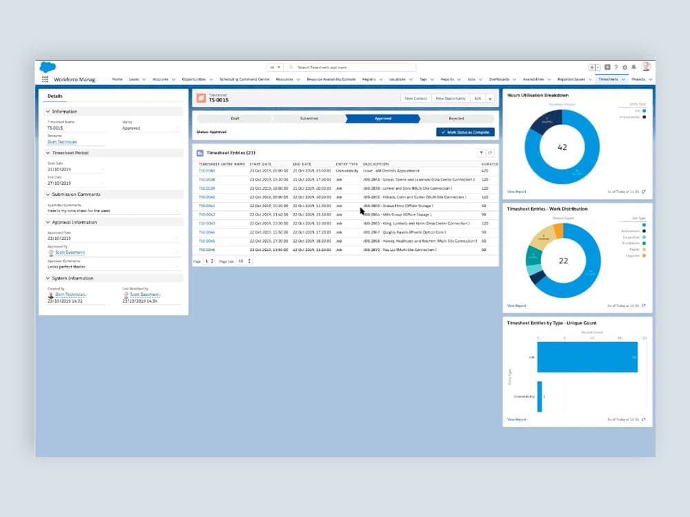 Timesheet Console screenshot 1