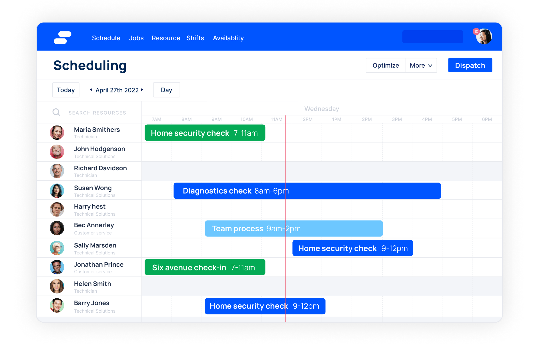 Intelligent workforce scheduling software