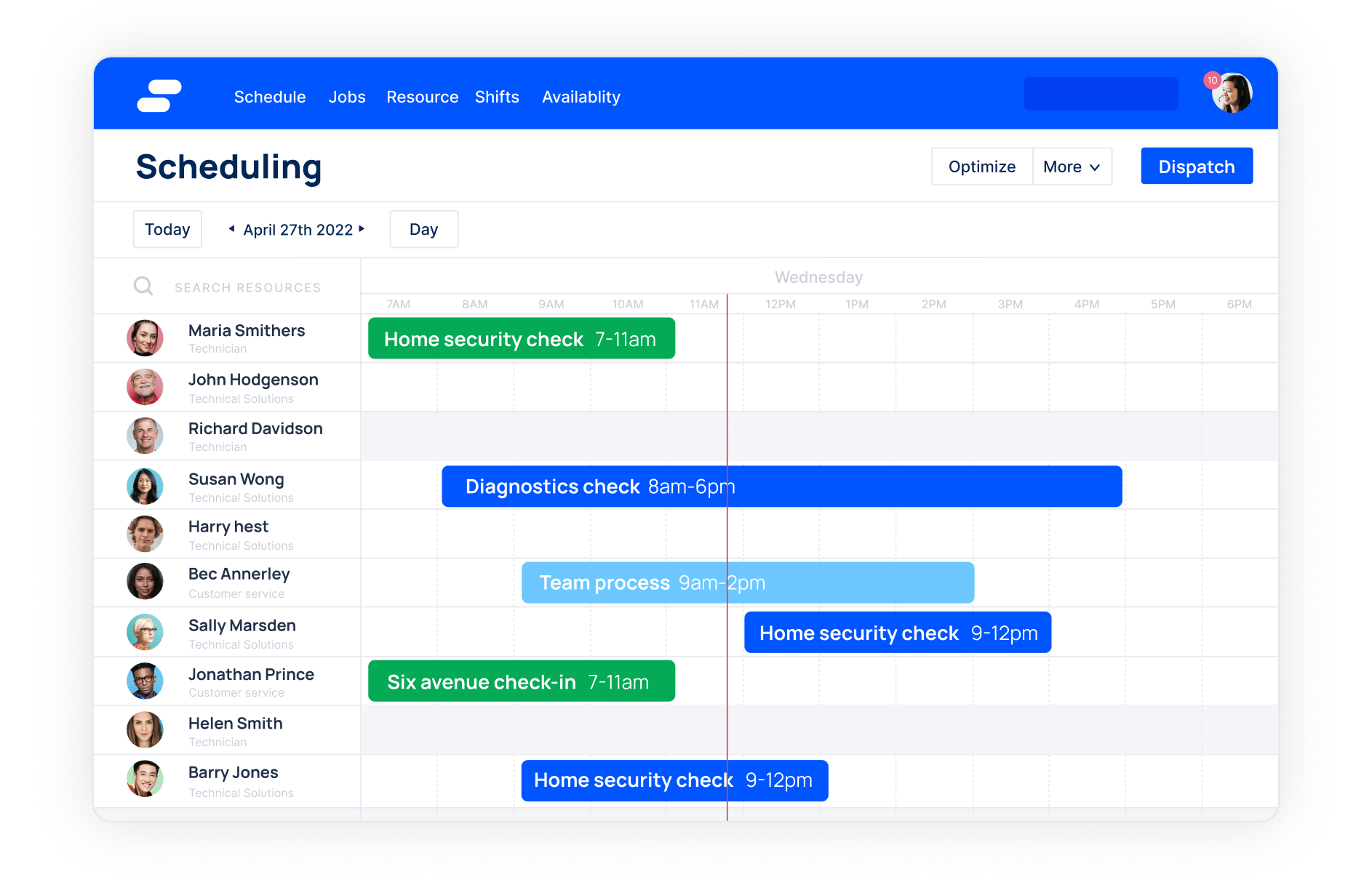 Workforce management for teams on the move