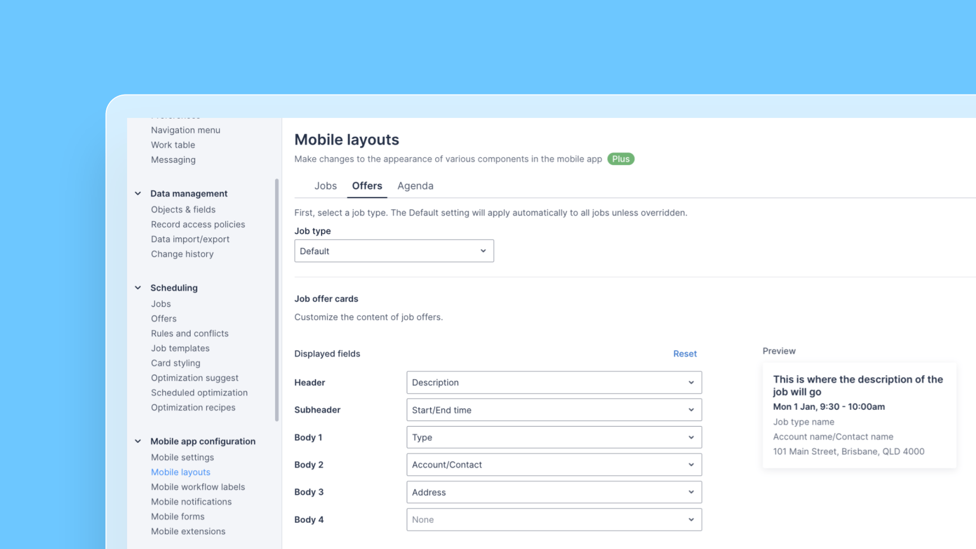 Skedulo Plus – Job offer card customization cover image
