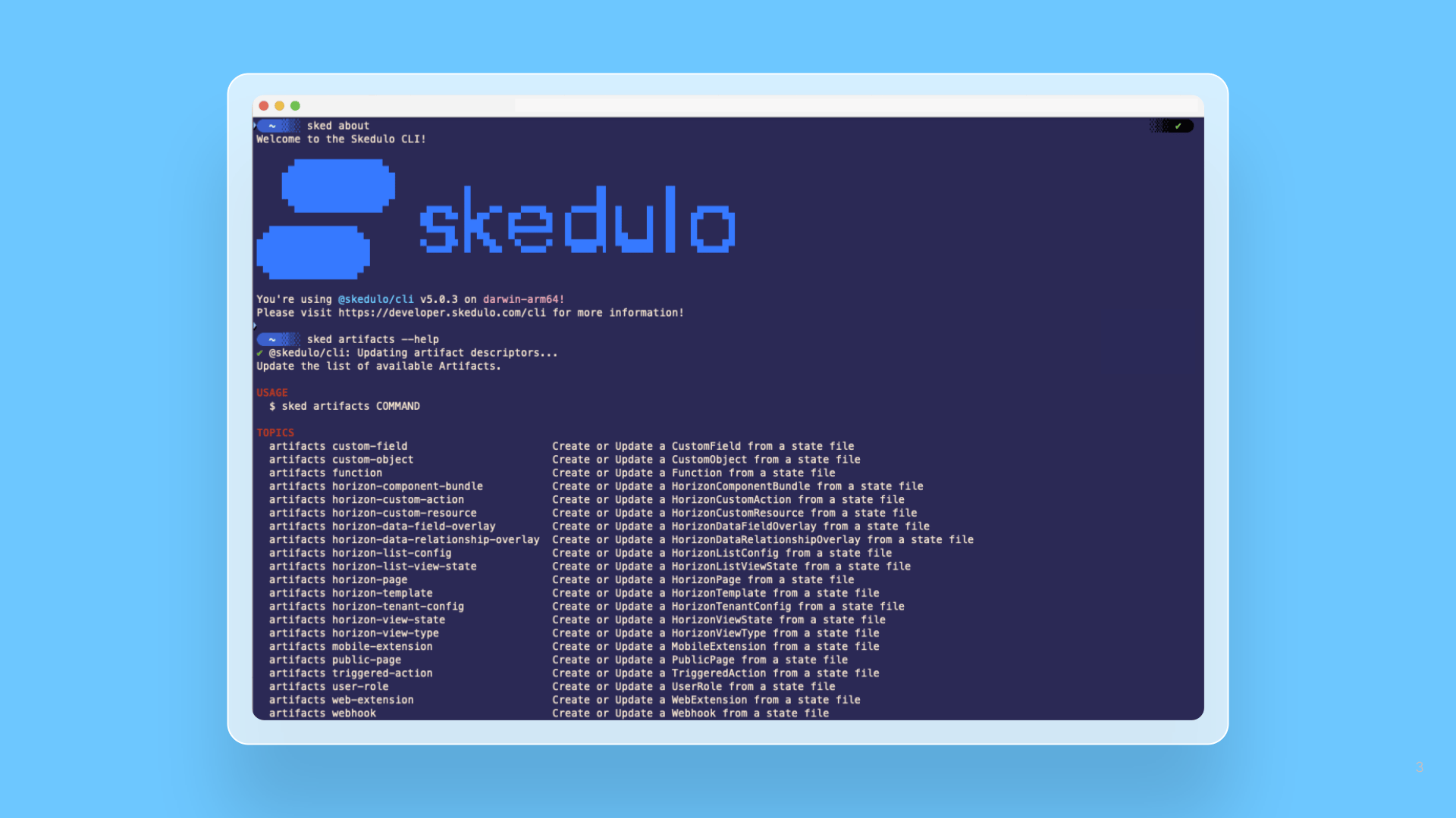 Skedulo CLI version 5.03 released cover image