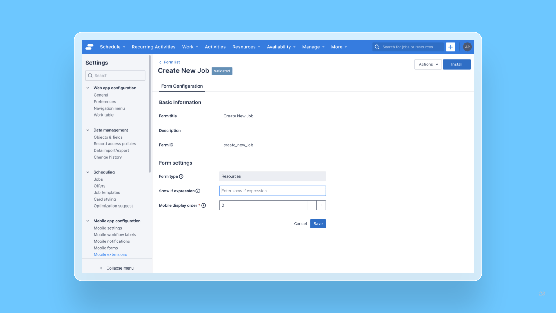 Skedulo Plus extension metadata configurable in web app cover image
