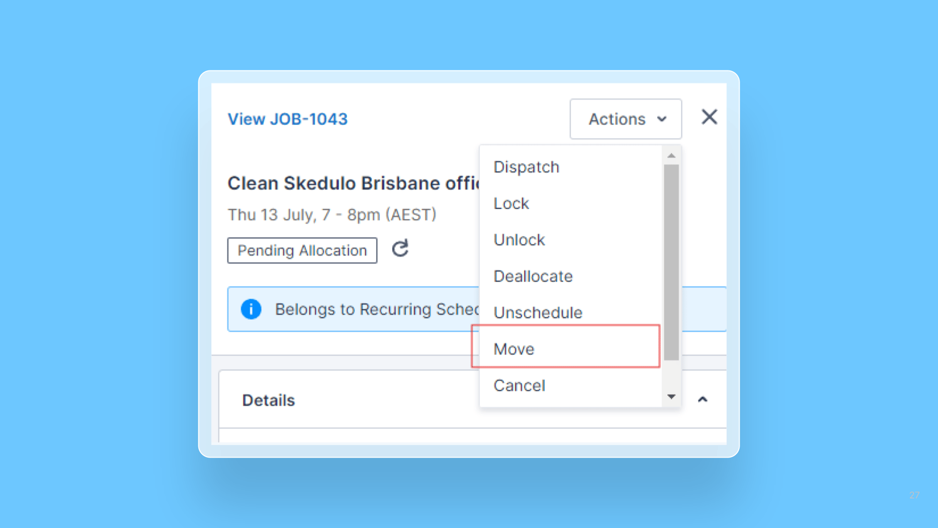 A new “Move” action is now available in the Pulse Scheduling Experience cover image