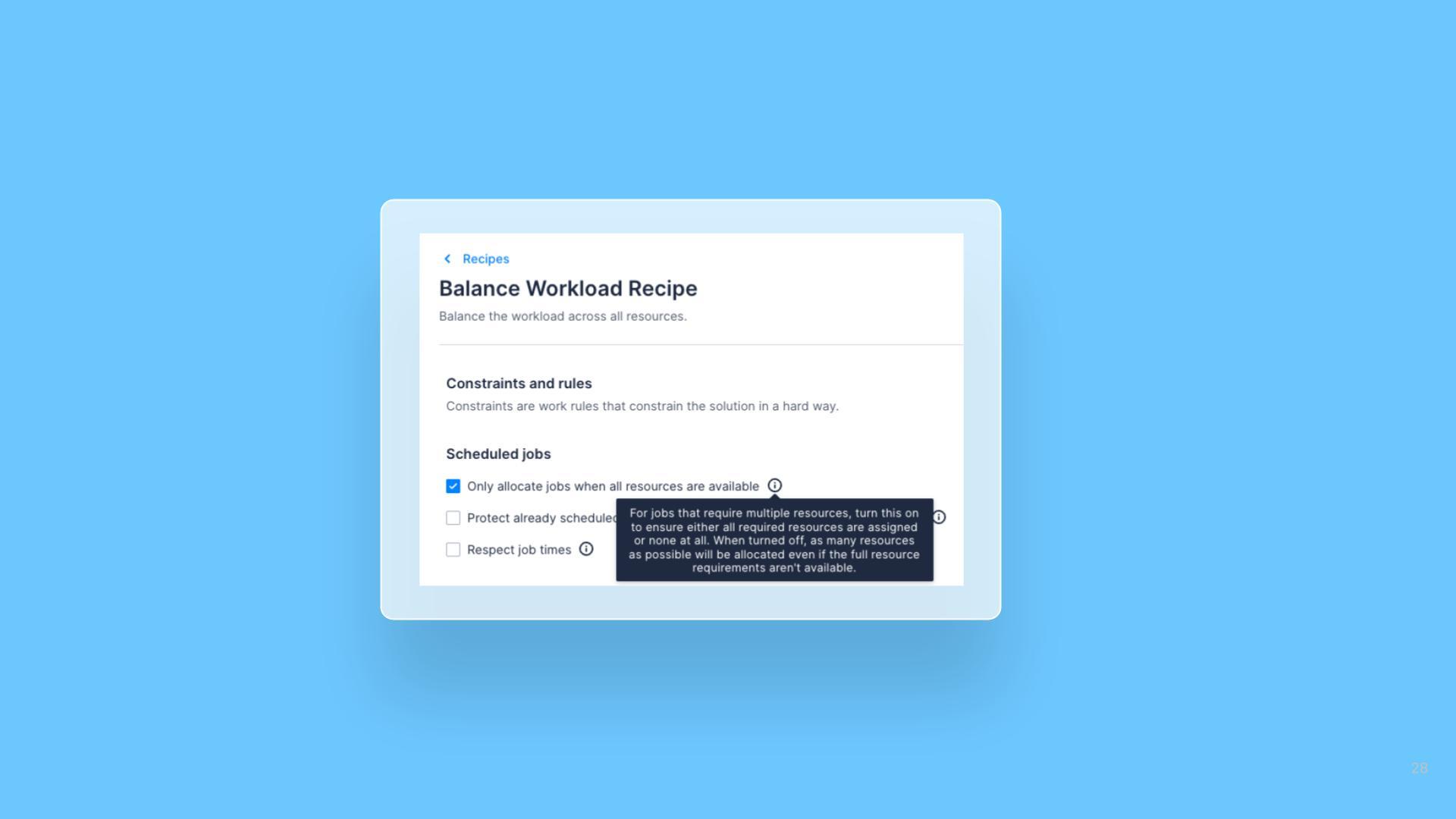 Optimization Recipes: enforce full Resource allocation for Jobs cover image