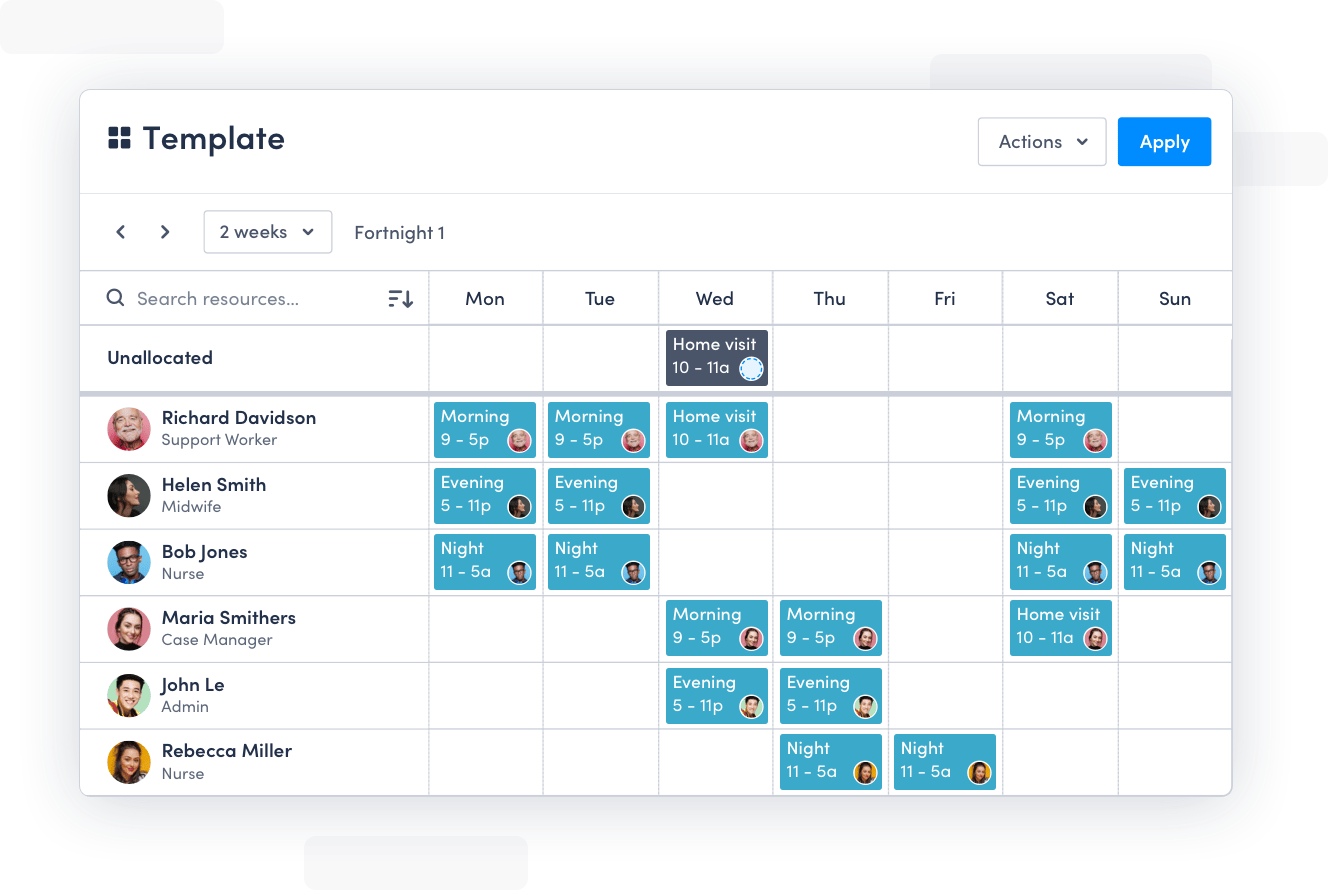 Manage complex recurring work patterns with ease
