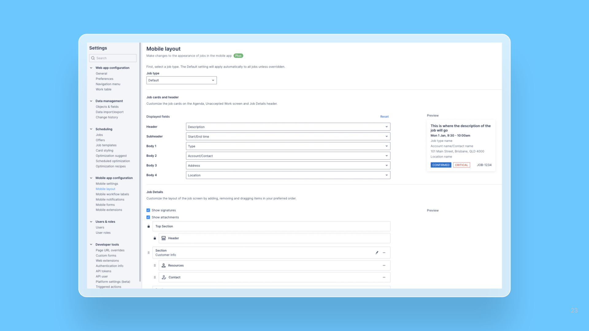 Job Details Layout Customization in Skedulo Plus cover image