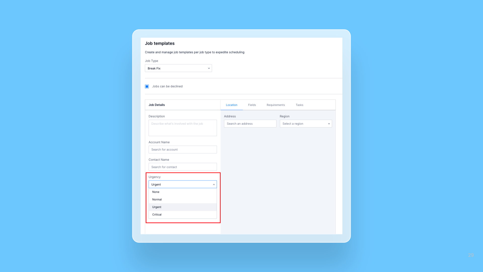Job urgency now supported in job templates cover image