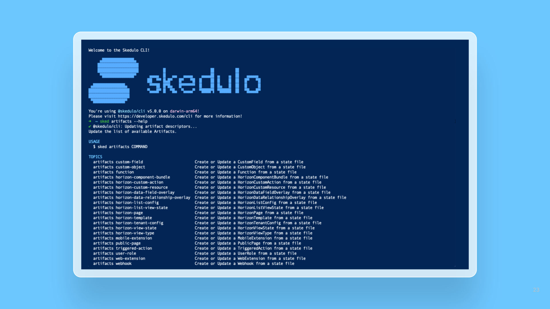 Skedulo CLI version 5.0.0 released cover image