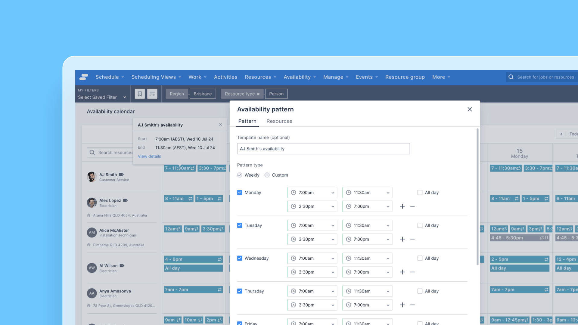 Multiple time intervals in availability patterns cover image