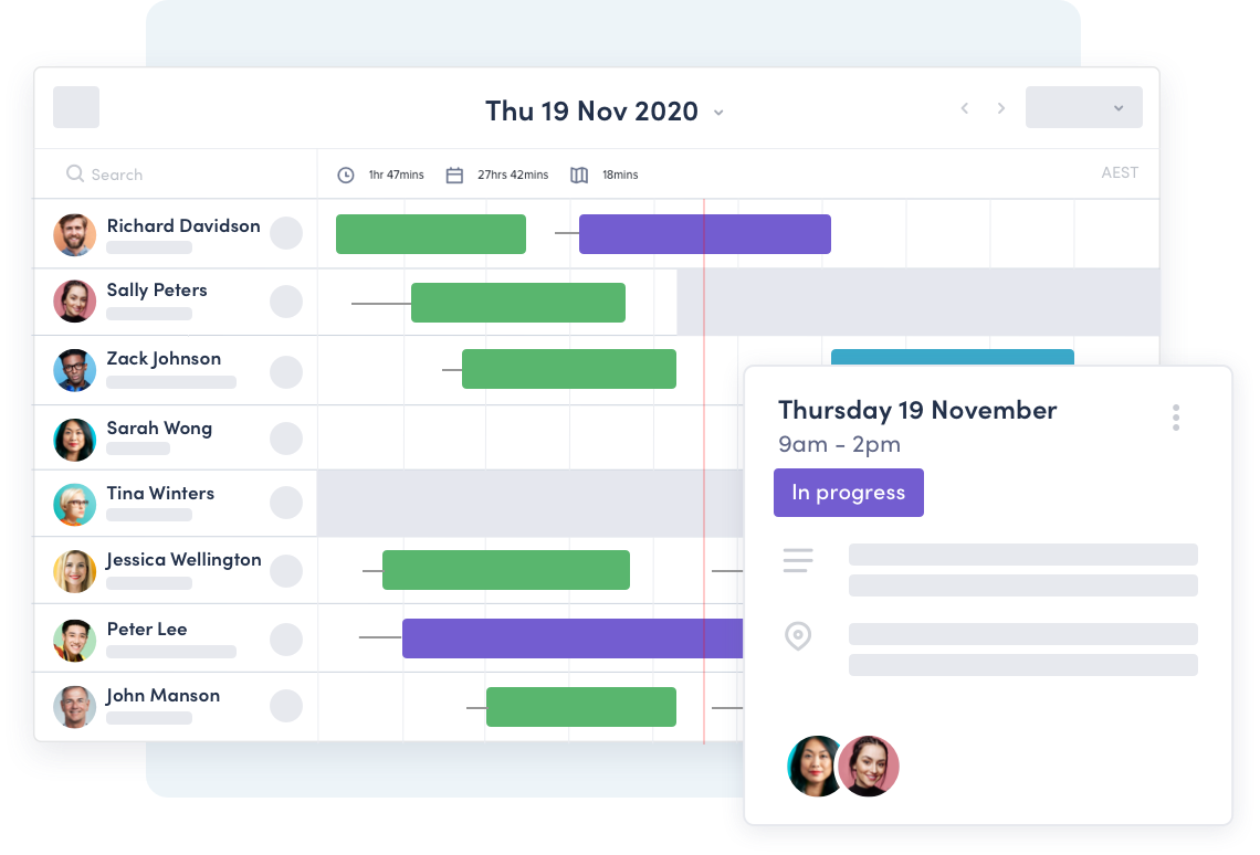 Skedulo's Scheduling Interface